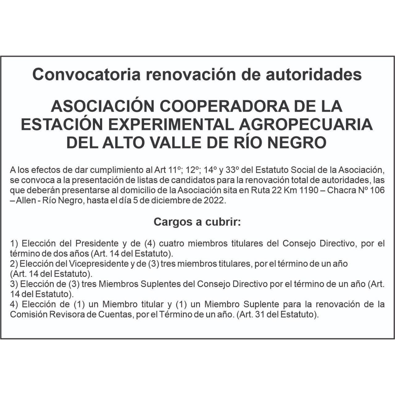 Asociación Cooperadora de la Estación Experimental Agropecuaria del Alto Valle de Río Negro
