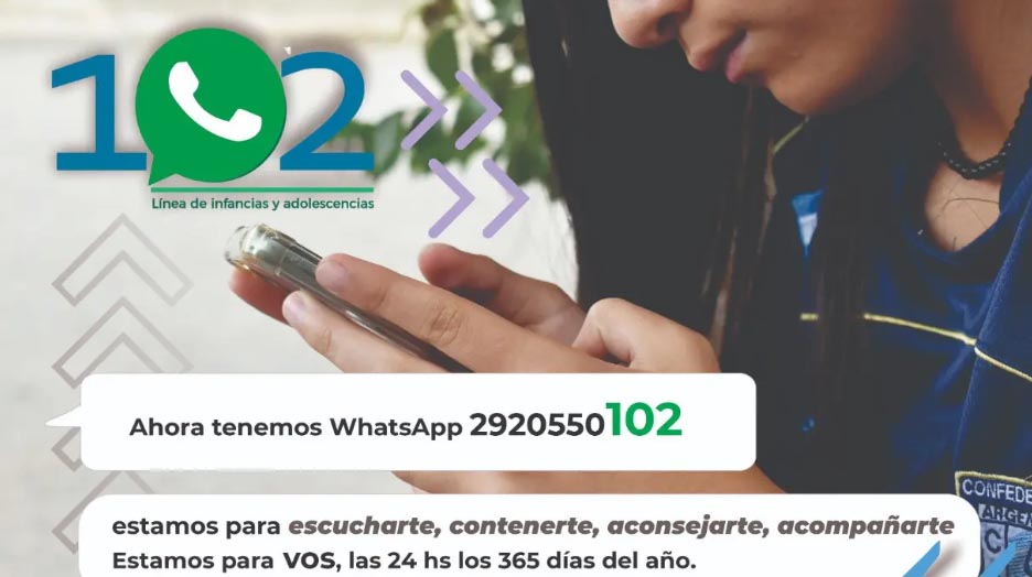SENAF suma WhatsApp como vía de acceso a la Línea 102
