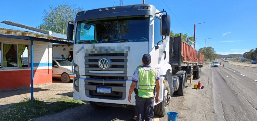 Secuestraron un camión con irregularidades en Chichinales