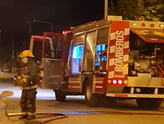 Incendio en una propiedad de calle Charrúas de Regina