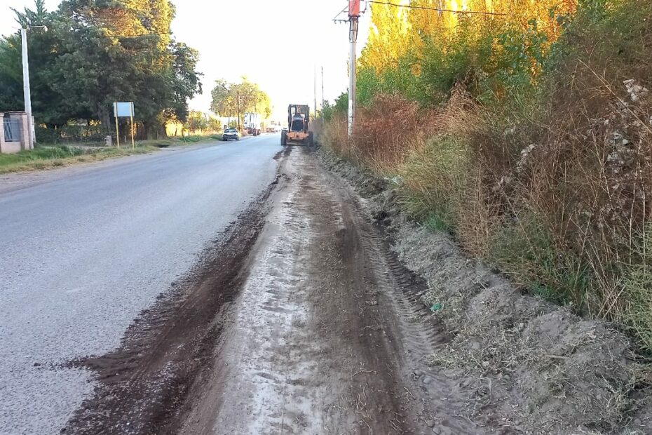 Reparación de banquinas en la avenida General Paz