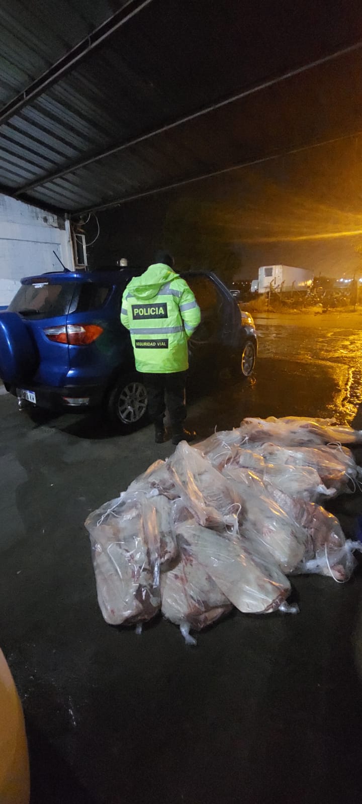 Decomisan 200 kilos de carne que era transportada en una camioneta