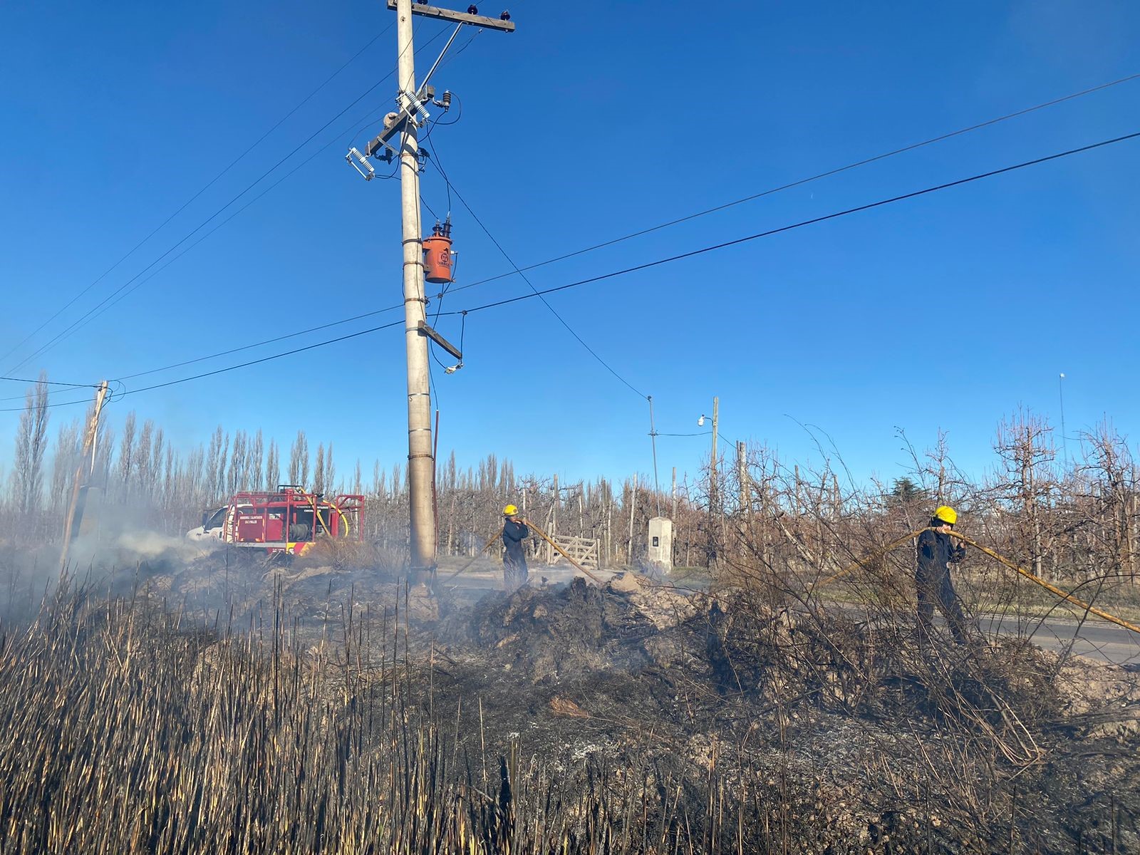 Incendios en Chichinales y Regina