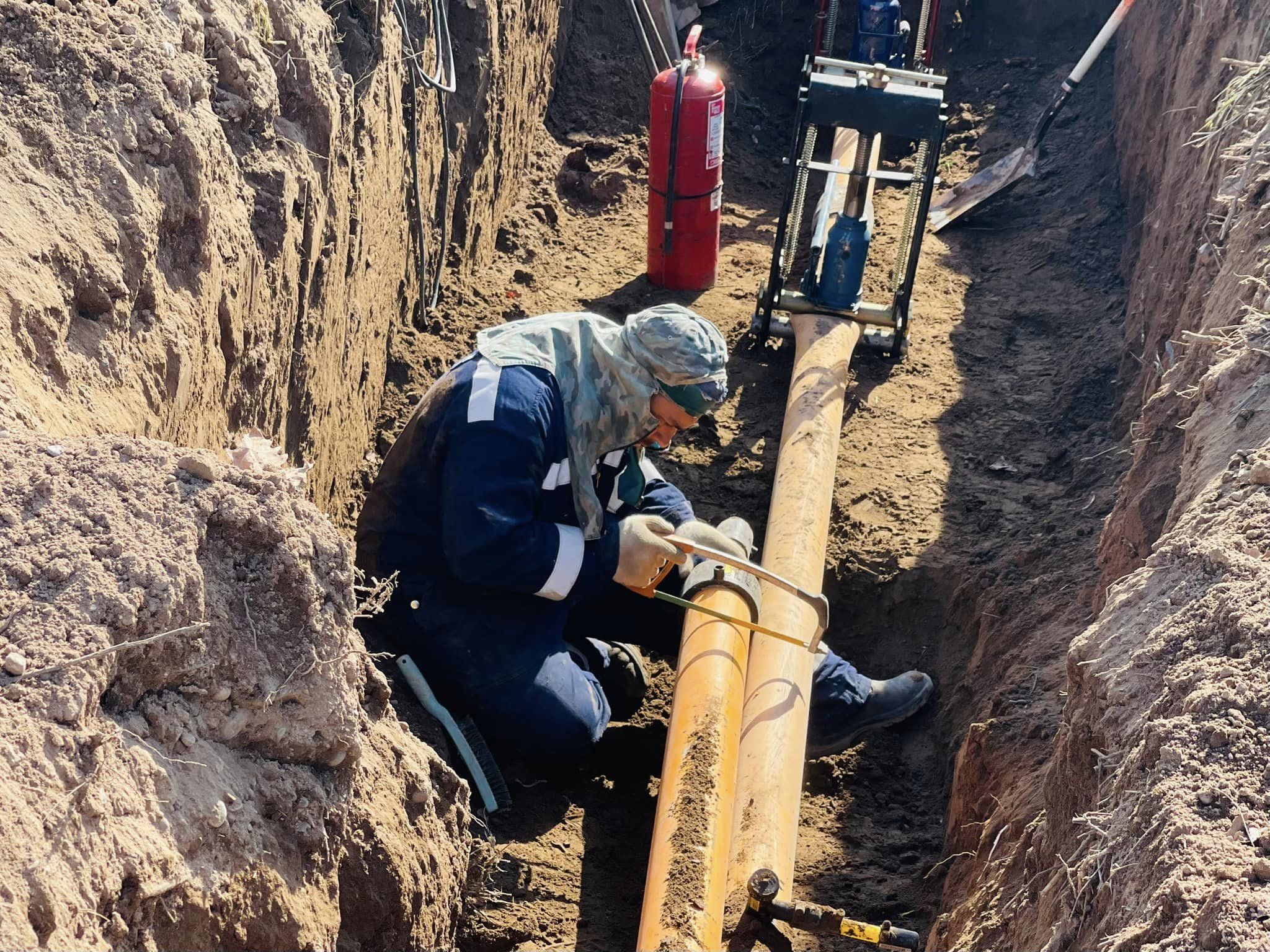 La obra comprende el tendido de más de 2000 metros de cañería de diverso diámetro 