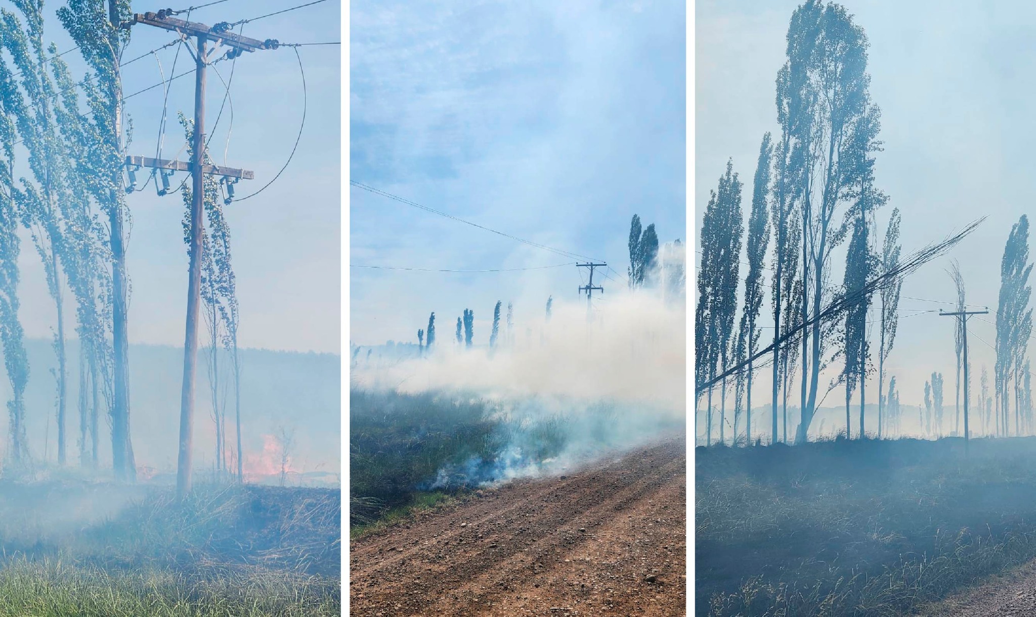 Un incendio dejó sin luz a vecinos y productores de Valle Azul